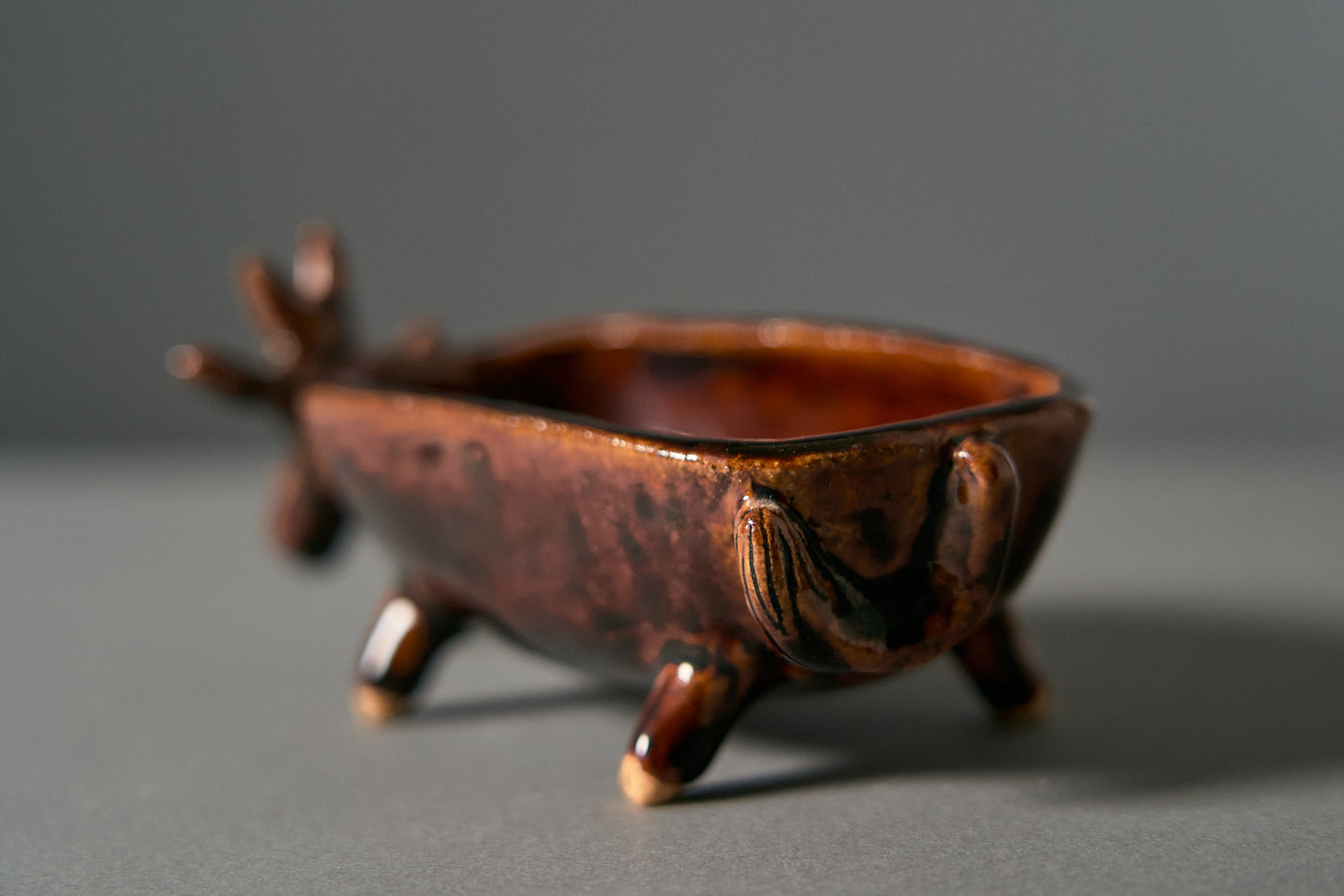 動物小物置き/ウシ/飴